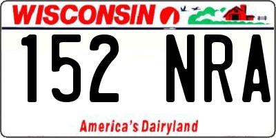 WI license plate 152NRA