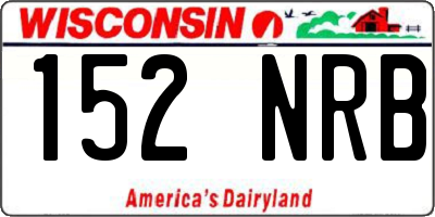 WI license plate 152NRB