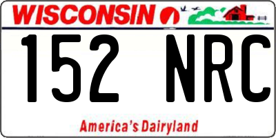 WI license plate 152NRC