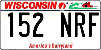 WI license plate 152NRF