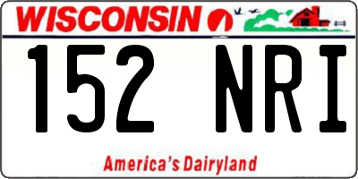 WI license plate 152NRI