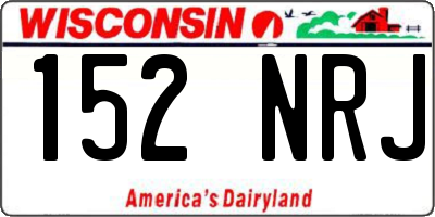 WI license plate 152NRJ