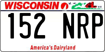 WI license plate 152NRP