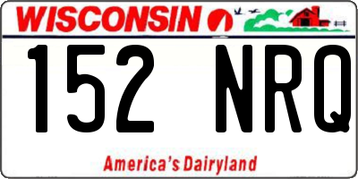 WI license plate 152NRQ