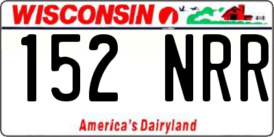 WI license plate 152NRR