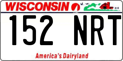 WI license plate 152NRT