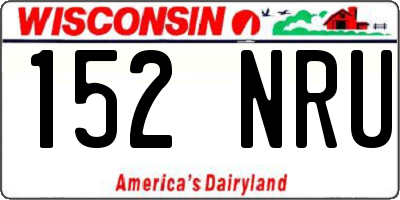 WI license plate 152NRU