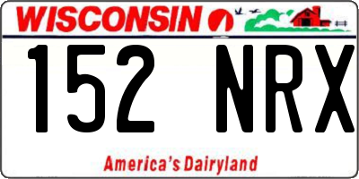 WI license plate 152NRX