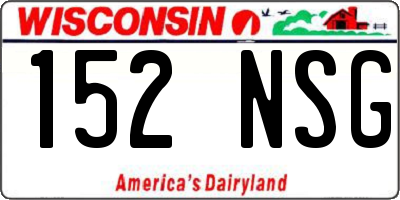 WI license plate 152NSG