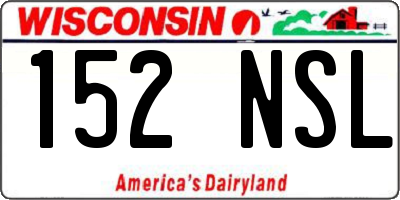 WI license plate 152NSL
