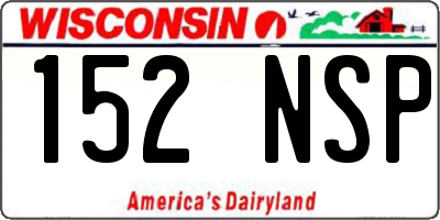 WI license plate 152NSP