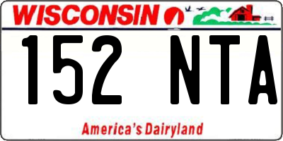 WI license plate 152NTA