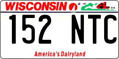 WI license plate 152NTC