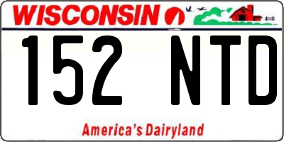 WI license plate 152NTD