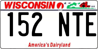WI license plate 152NTE