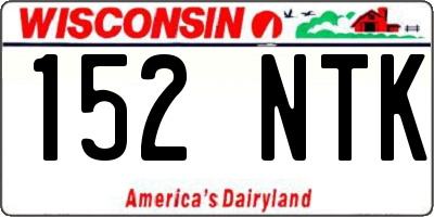 WI license plate 152NTK