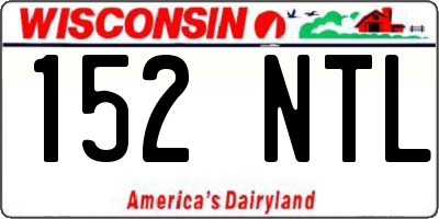 WI license plate 152NTL