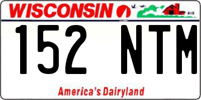 WI license plate 152NTM