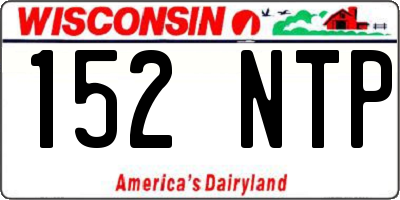 WI license plate 152NTP