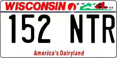 WI license plate 152NTR
