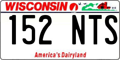 WI license plate 152NTS