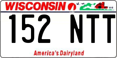 WI license plate 152NTT