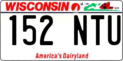 WI license plate 152NTU