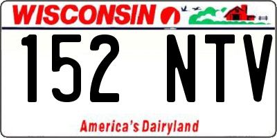 WI license plate 152NTV