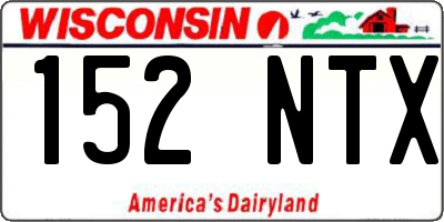 WI license plate 152NTX