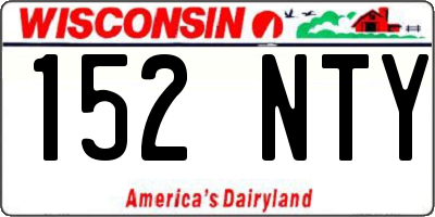 WI license plate 152NTY