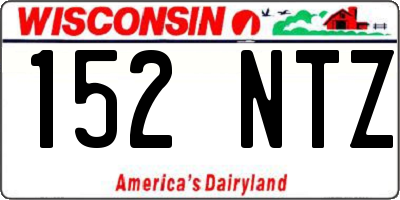 WI license plate 152NTZ