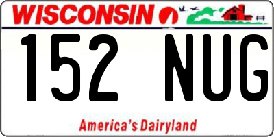 WI license plate 152NUG