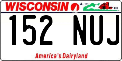 WI license plate 152NUJ