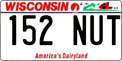 WI license plate 152NUT