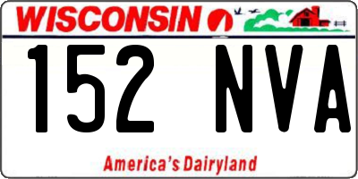 WI license plate 152NVA