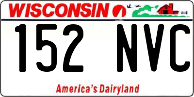 WI license plate 152NVC