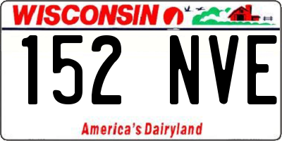 WI license plate 152NVE