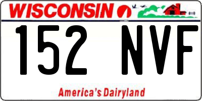 WI license plate 152NVF