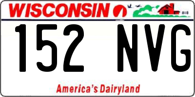 WI license plate 152NVG
