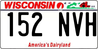 WI license plate 152NVH