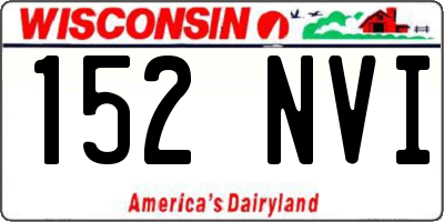 WI license plate 152NVI
