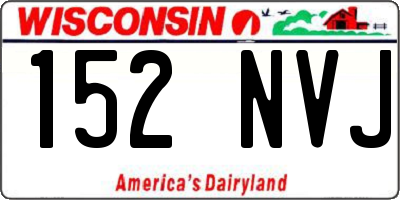 WI license plate 152NVJ