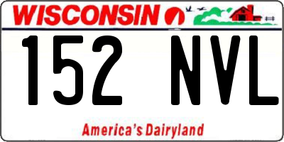 WI license plate 152NVL