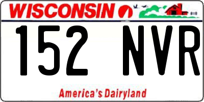 WI license plate 152NVR