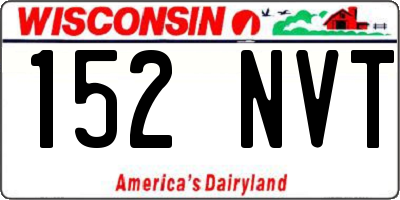 WI license plate 152NVT