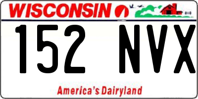 WI license plate 152NVX