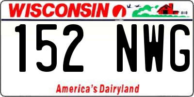 WI license plate 152NWG