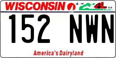 WI license plate 152NWN