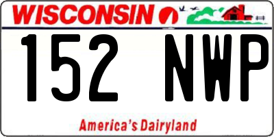 WI license plate 152NWP
