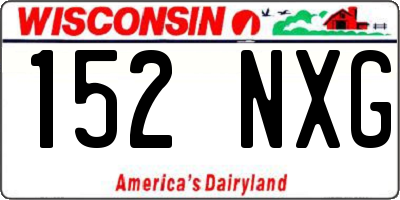 WI license plate 152NXG